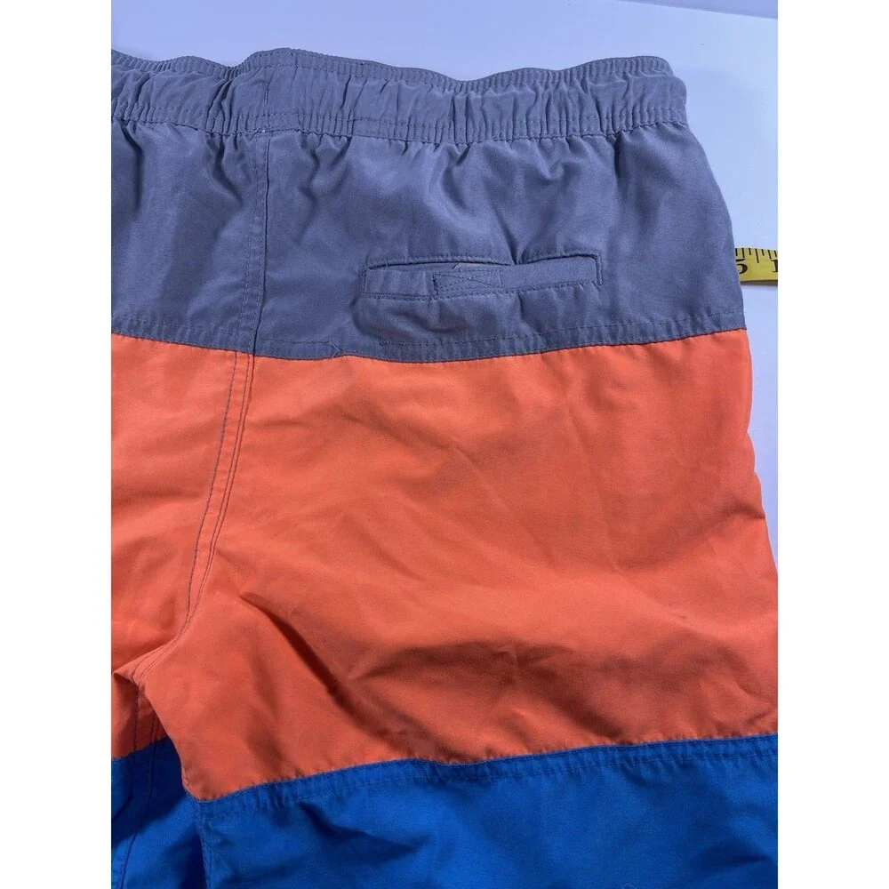 Cat & Jack Boys Swim Trunks Size XL (16) Blue Orange Gray Colorblock Board Shor